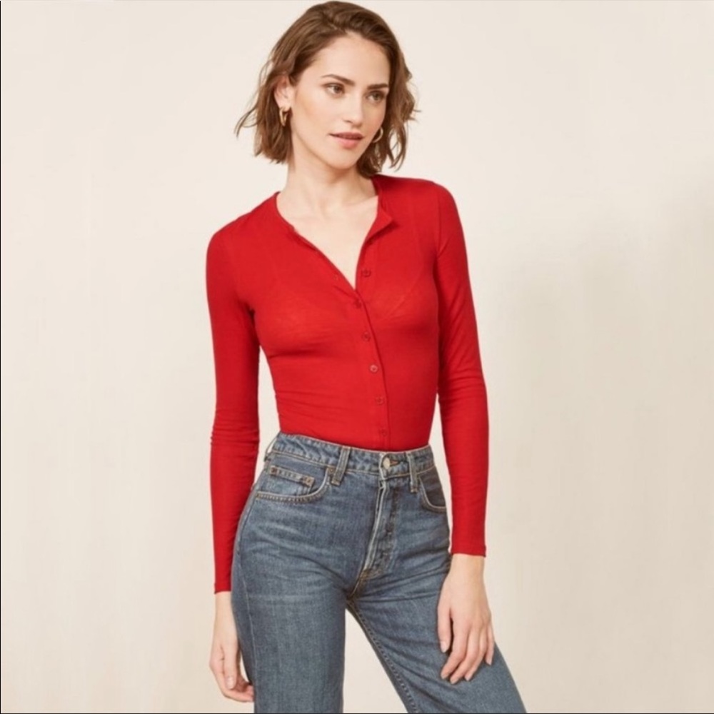 Reformation long sleeve top